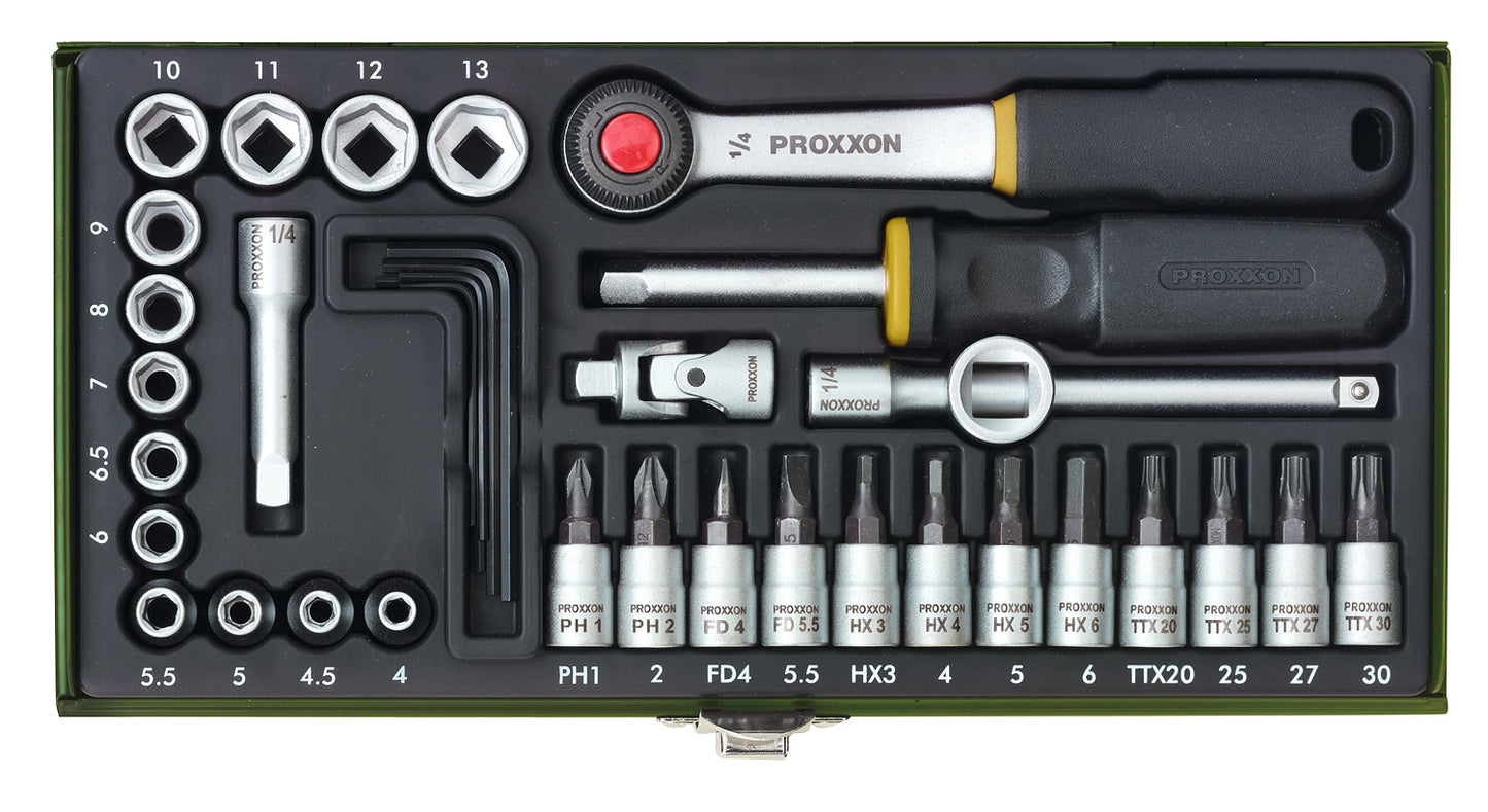 PROXXON-Steckschlüsselsatz 1/4''(36-teilig) 36-tlg.