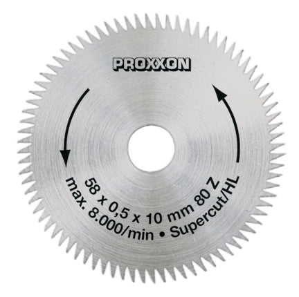 PROXXON-Kreissägeblatt '' Super-Cut'', 58 mm (80 Zähne)