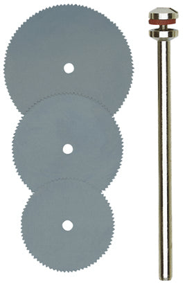 PROXXON-Trennsägeblätter, je 1 Stück 16, 19, 22 mm + 1 Träger