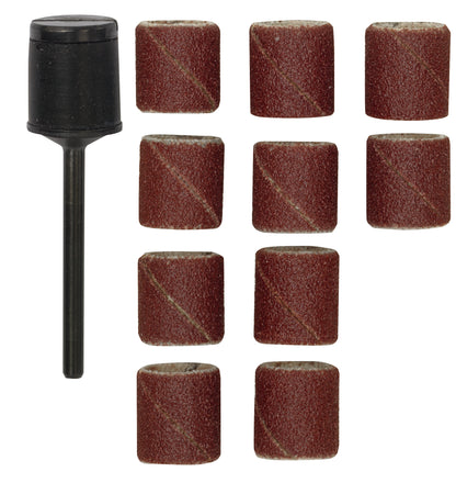 PROXXON-Schleifzylinder, Ø 14 mm, mit 10 Schleifbändern, Korn 120