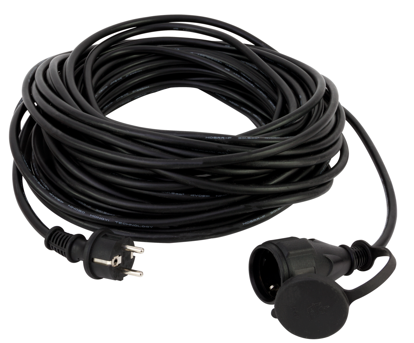 Verlängerung Gummi Schuko H05RR-F 3G1,52 25m schwarz