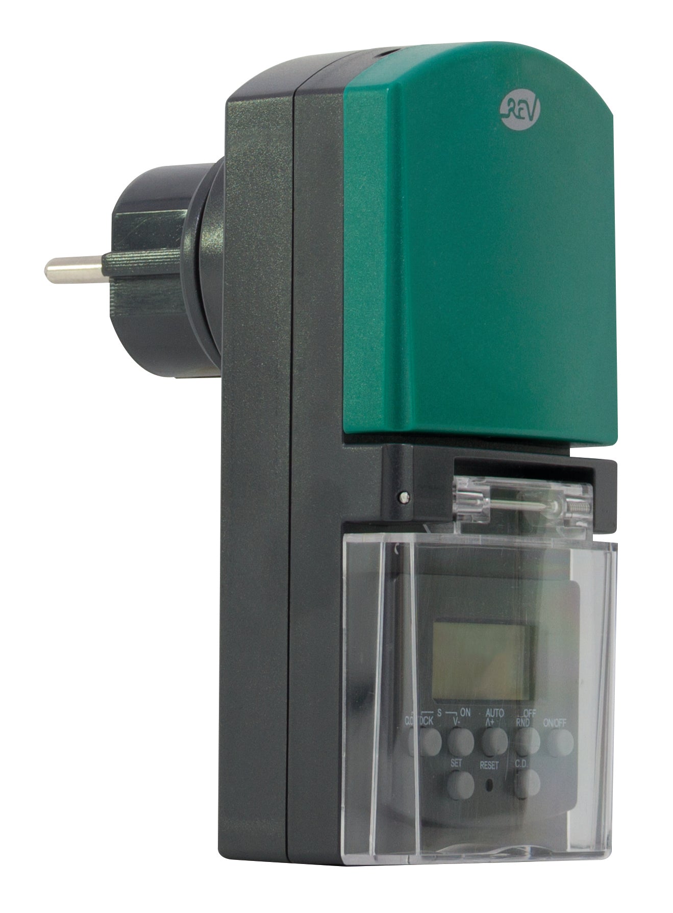 REV Digitale Zeitschaltuhr IP44 | schwarz