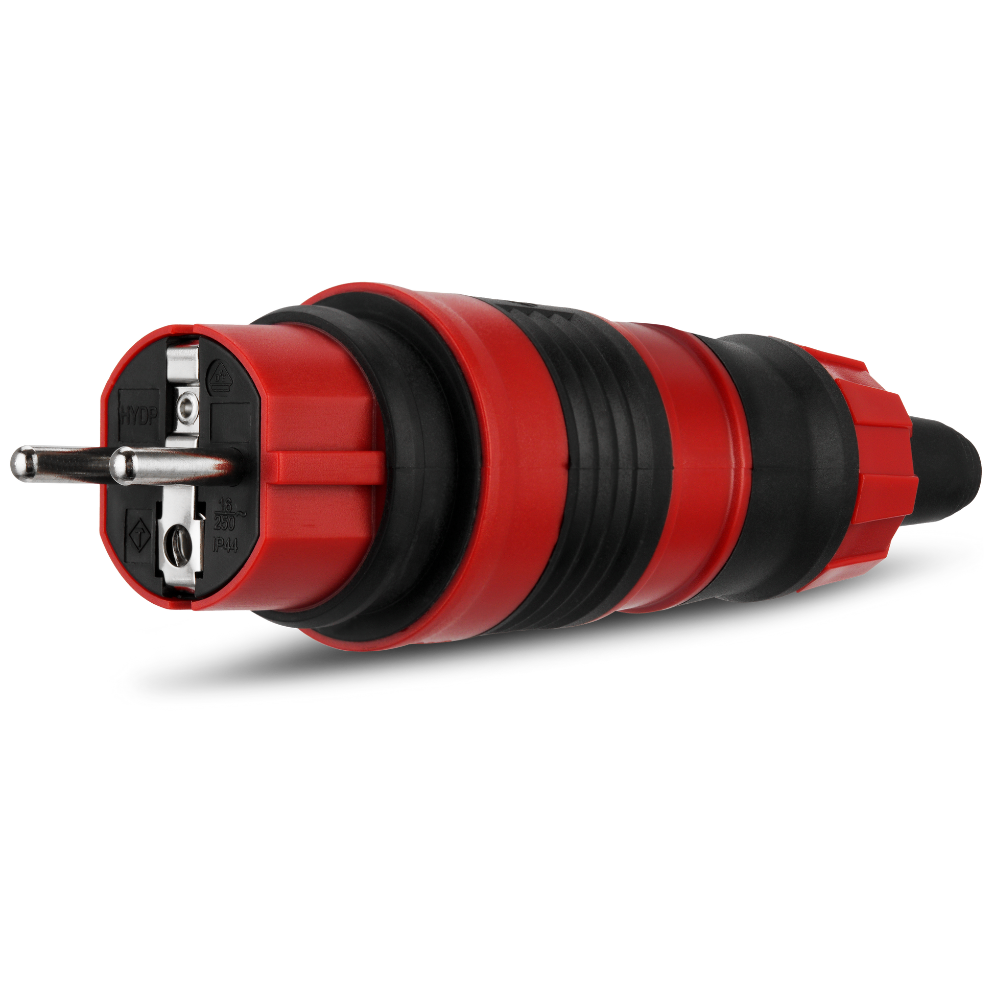 REV PROFI Schutzkontakt Gummistecker | IP44 | 230V | rot