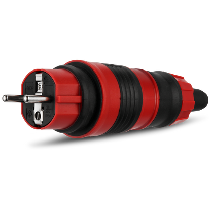 REV PROFI Schutzkontakt Gummistecker | IP44 | 230V | rot