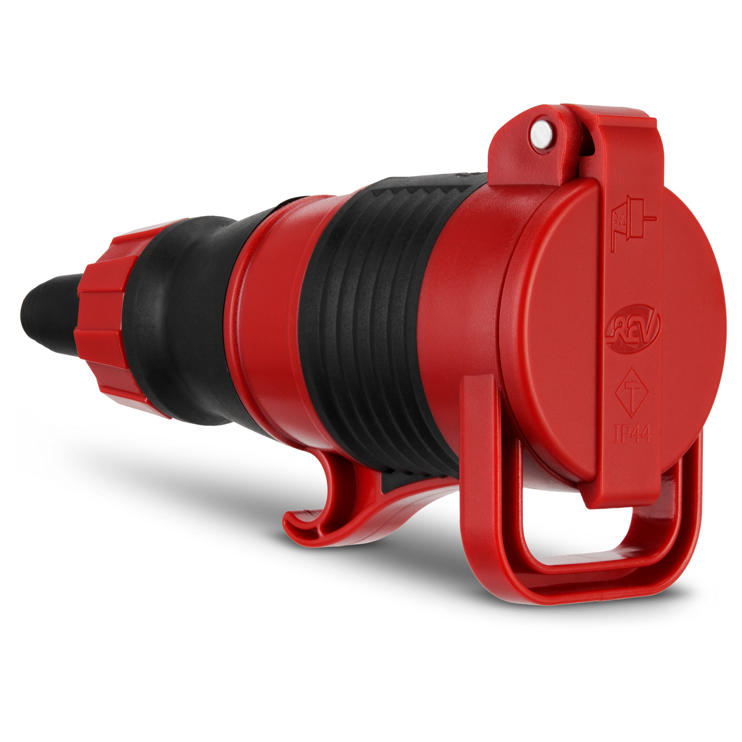 REV PROFI Schutzkontakt Gummikupplung | IP44 | 230V | rot