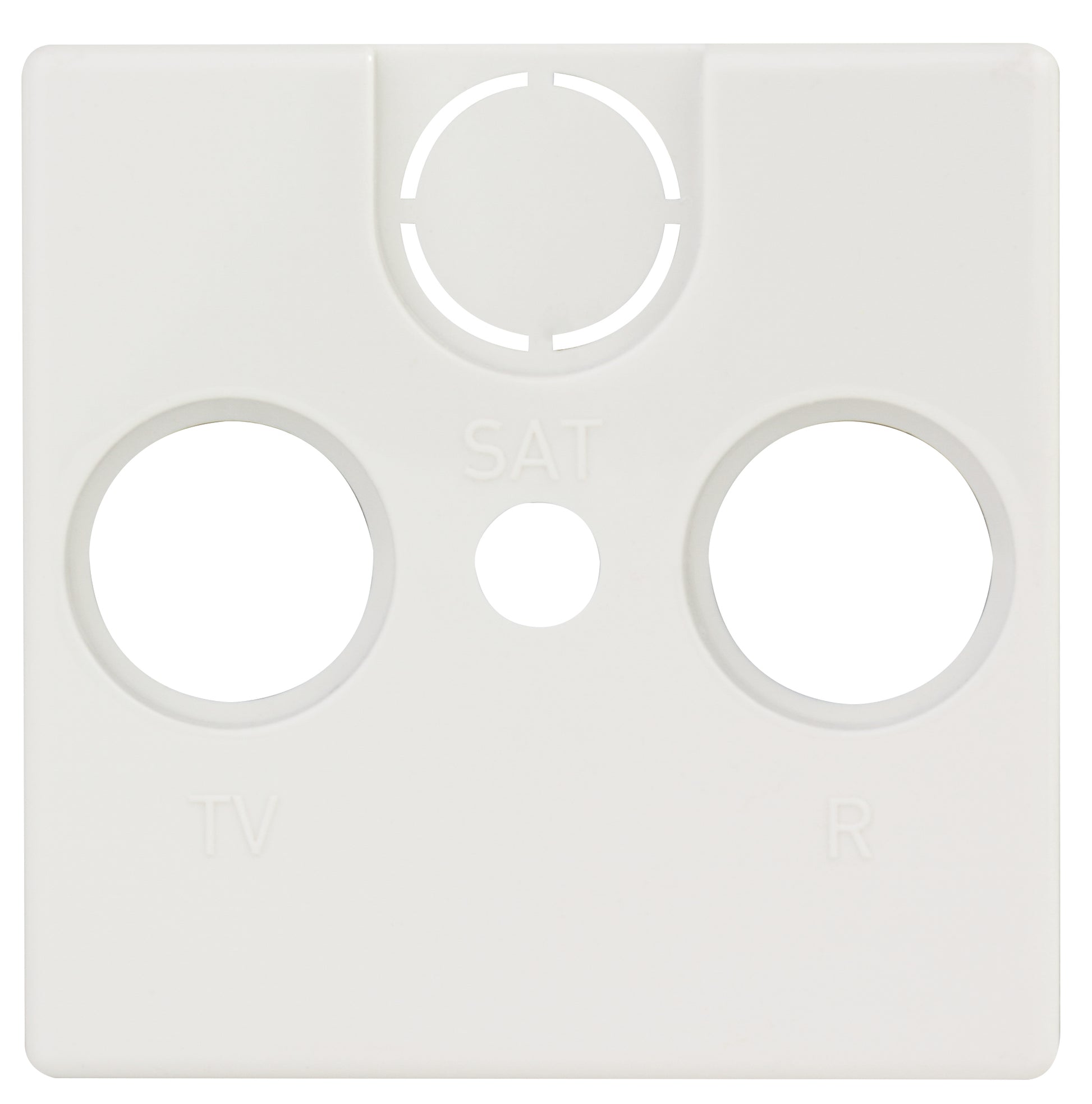 Quadro Abdeckung für Antennen-Dose TV / RF | Weiß