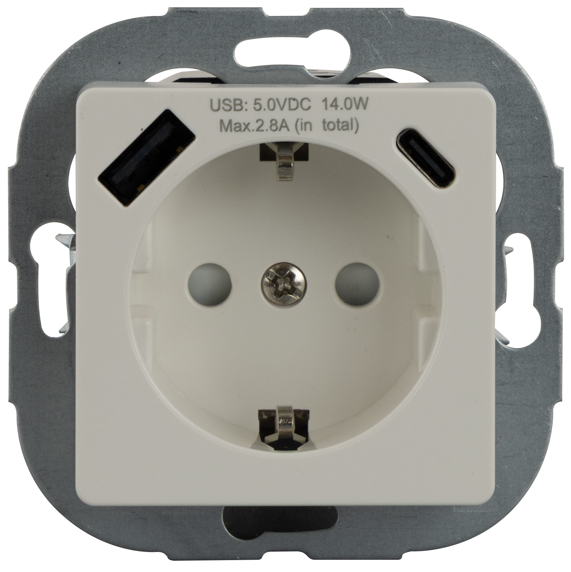 Primaluxe Schuko-Stedo ws mit USB 1+1 Typ A/C