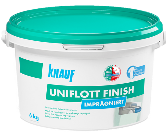 Gebrauchsfertige, imprägnierte Feinspachtelmasse für Oberflächenfinish