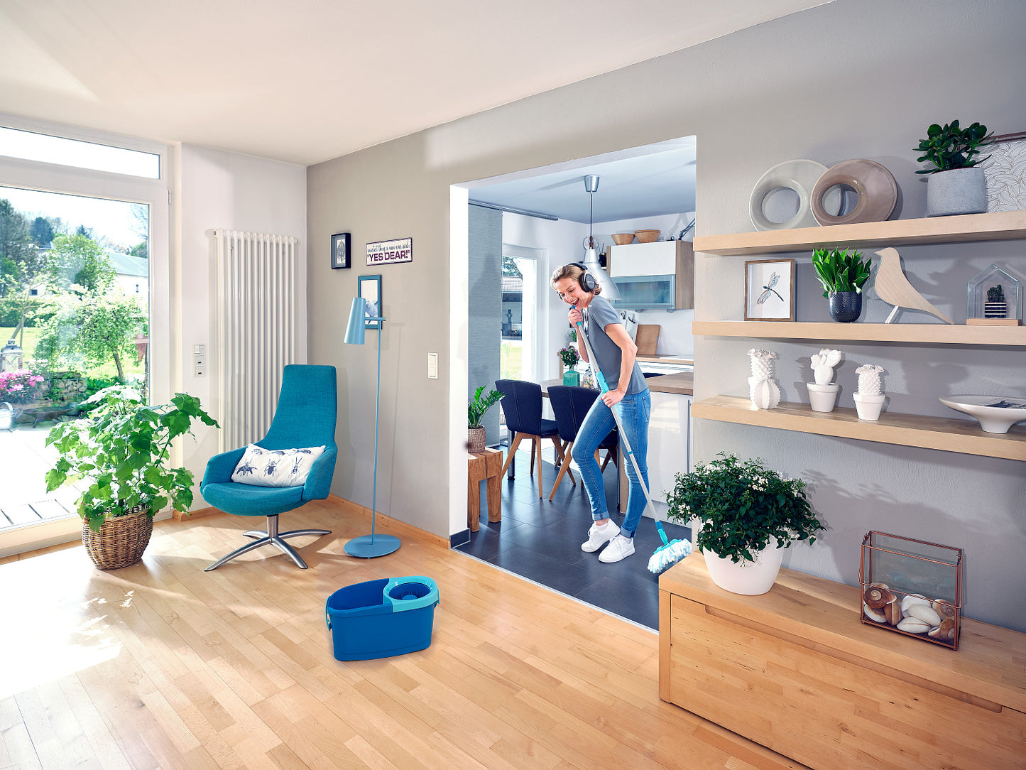 Wischmop-Set CLEAN TWIST Disc Mop Ergo, für alle glatten Böden