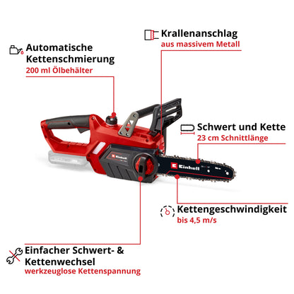 Akku-Kettensäge GE-LC 18/25 Li Solo ohne Akku und Lader