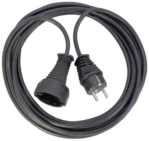 Verl.-Kabel 10m H05VV-F3G1,5 schwarz mit KiSchu H05VV-F 3G1.5