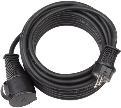 Verl.-Kabel 10m H07RN-F3G2.5 schwarz Stecker und Kupplung <IP44>