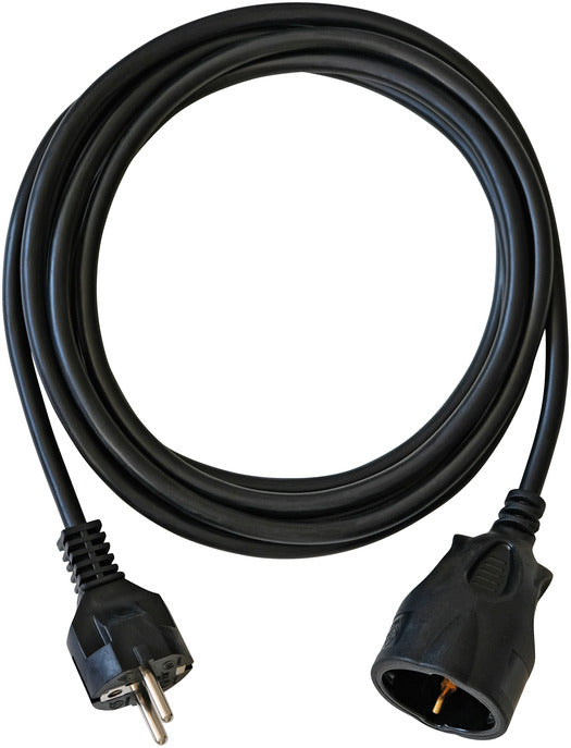 <BAT> Verl.-Kabel 3m schwarz H05VV-F3G1,5 mit KiSchu 3m H05 VV-F 3G1,5 sw