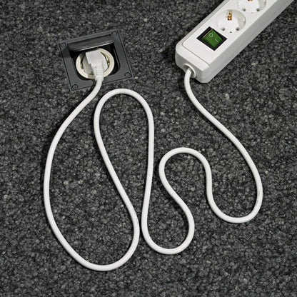 Std-Leiste 6F.45° weiss mit Schalter ca.3m Kabel H05VV-F3G1,5