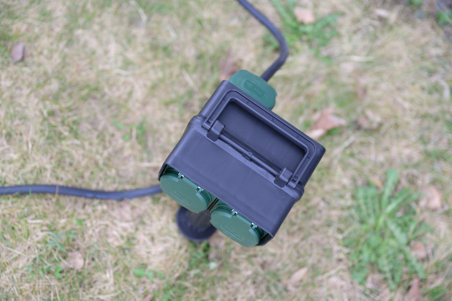 Gartensteckdose mit Erdspiess 4-Fach 1,4m Kabel H07RN-F3G1,5 IP44, 1,4m H07RN-F3G1,5