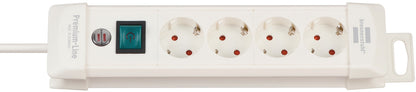 Premium-Line 4fach weiss *DE* 1,8m H05VV-F3G1,5 mit Schalter 1,8m H05VV-F3G1,5 mit Schalter