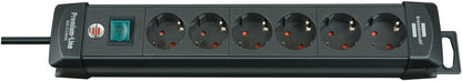 Premium-Line 6fach schwarz *DE* 3m H05VV-F3G1,5 mit Schalter 3m H05VV-F3G1,5 mit Schalter