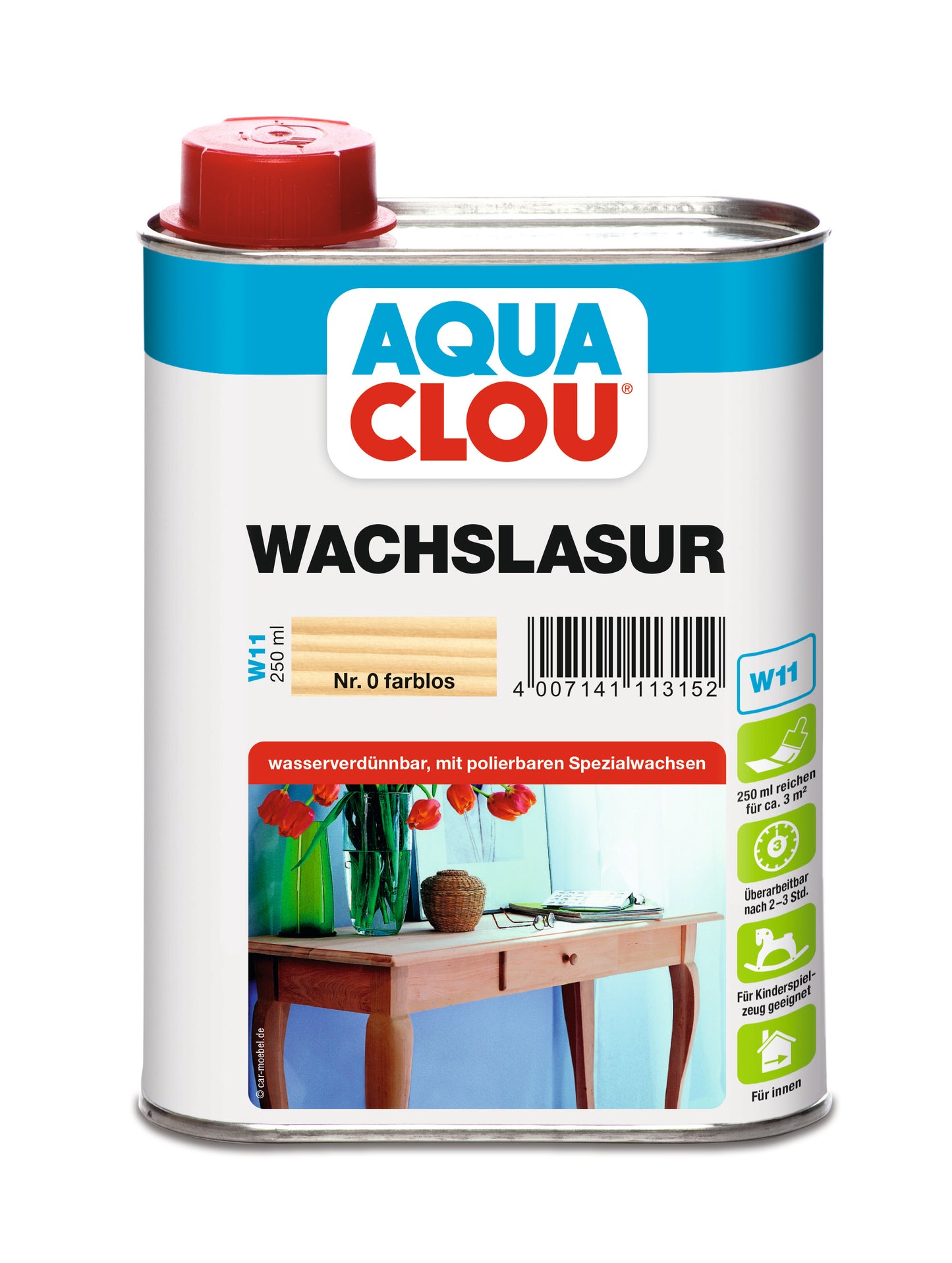 Aqua Clou Wachslasur 0,25 Liter | farblos