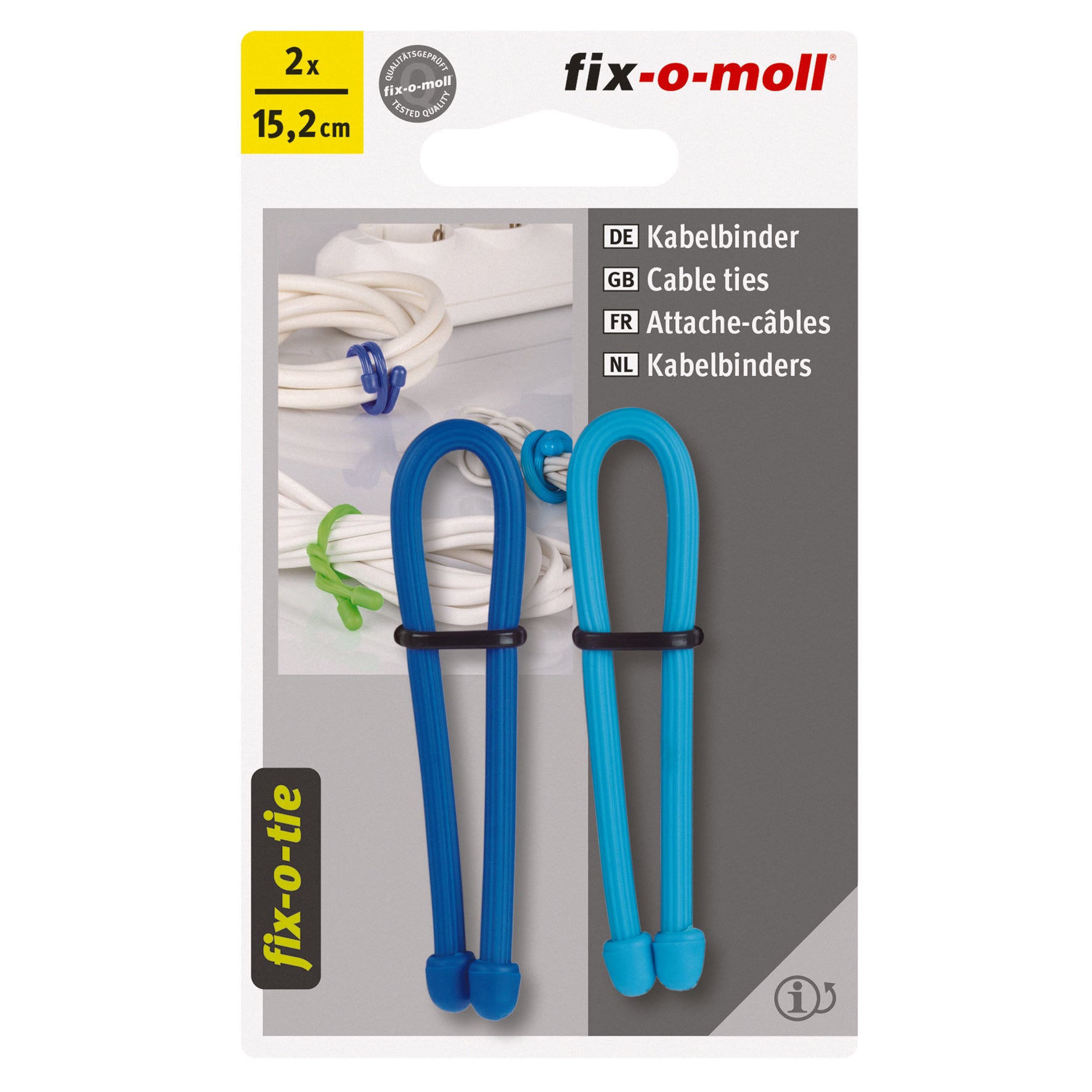 Kabelbinder hellblau/dunkelblau 152mm2St