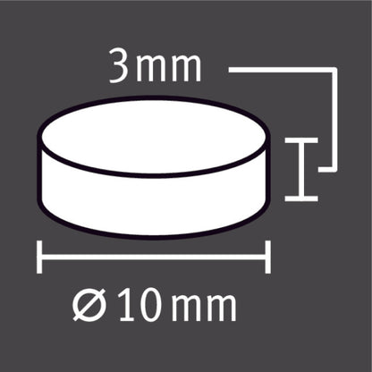 Magnetscheibe Ferrit kleb.schw.10mm 8 St