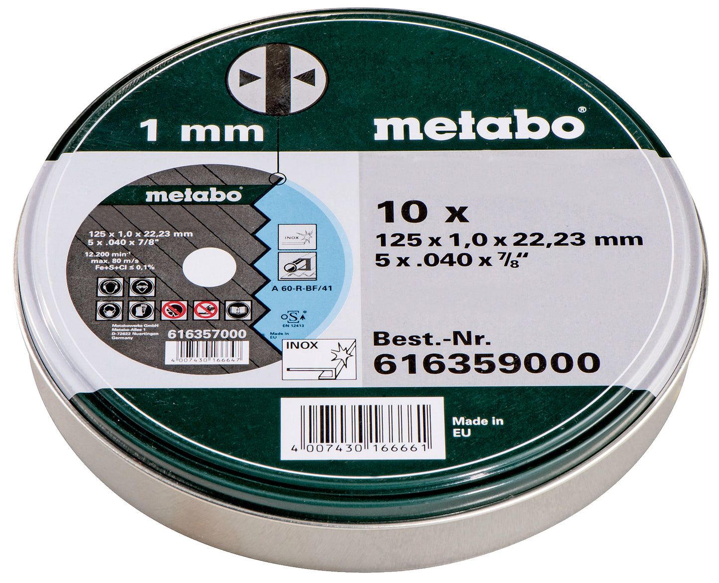 Metabo Trennscheiben 125x1 mm | 10 Stück