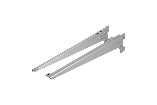 Winkelträger 1 Paar 380 mm silber silber
