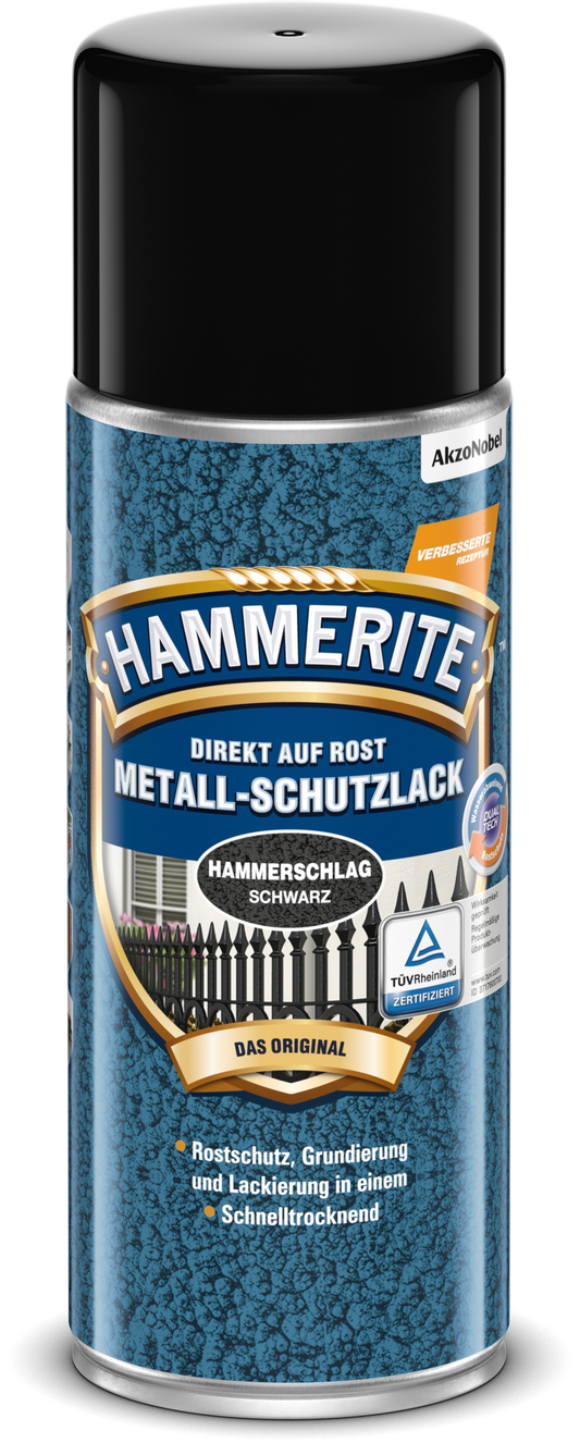 Hammerite Metallschutz-Sprühlack "Hammerschlag" 400ml | Schwarz
