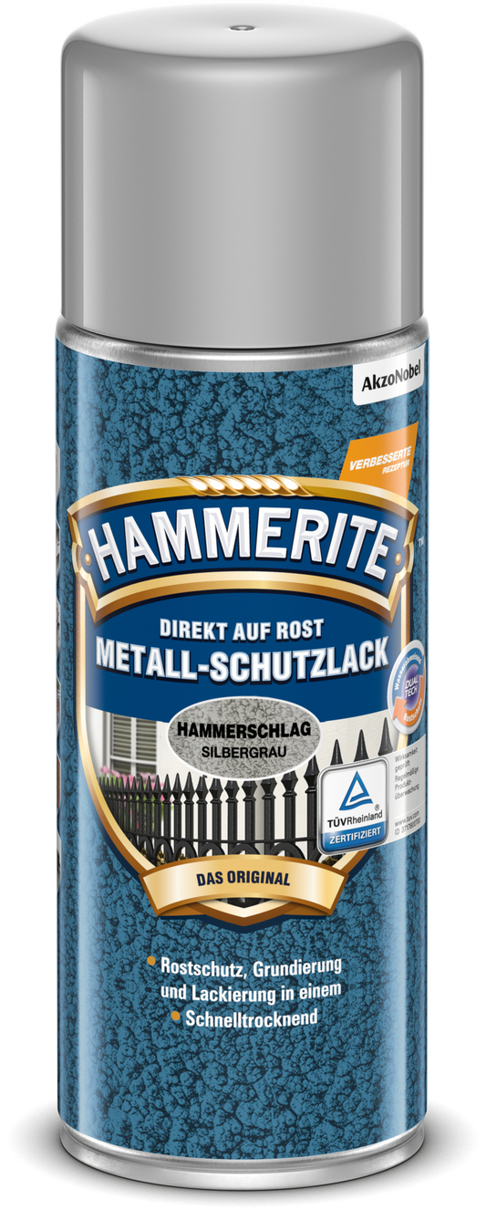 Hammerite Metallschutz-Sprühlack "Hammerschlag" 400ml | Silbergrau