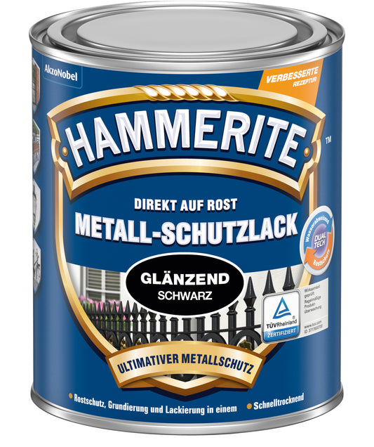 Hammerite Metall-Schutzlack 750ml | Schwarz glänzend