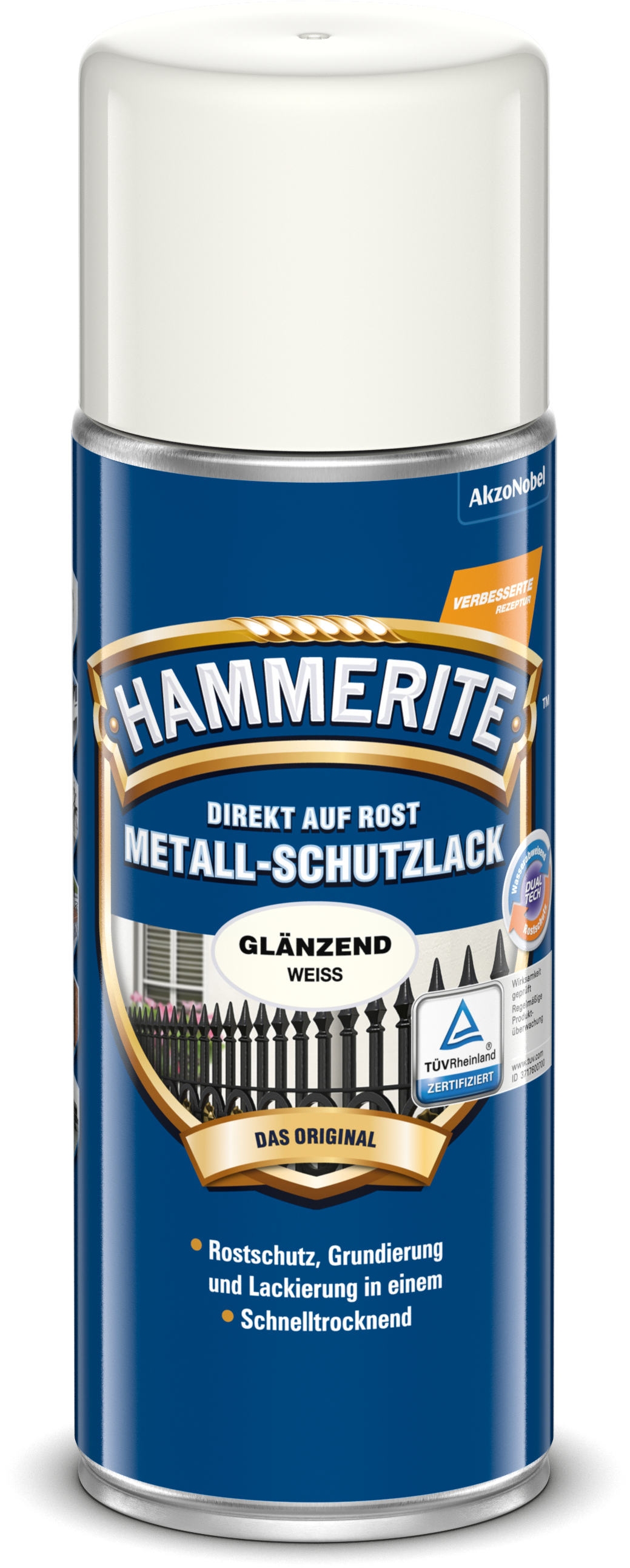 Hammerite Metall-Schutzlack 400ml | Weiß glänzend