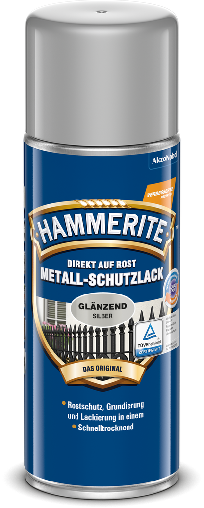 Hammerite Metallschutzlack 400ml | Silber glänzend