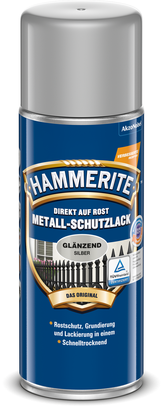 Hammerite Metallschutzlack 400ml | Silber glänzend