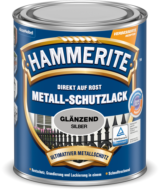 Hammerite Metall-Schutzlack 750ml | Silber glänzend 