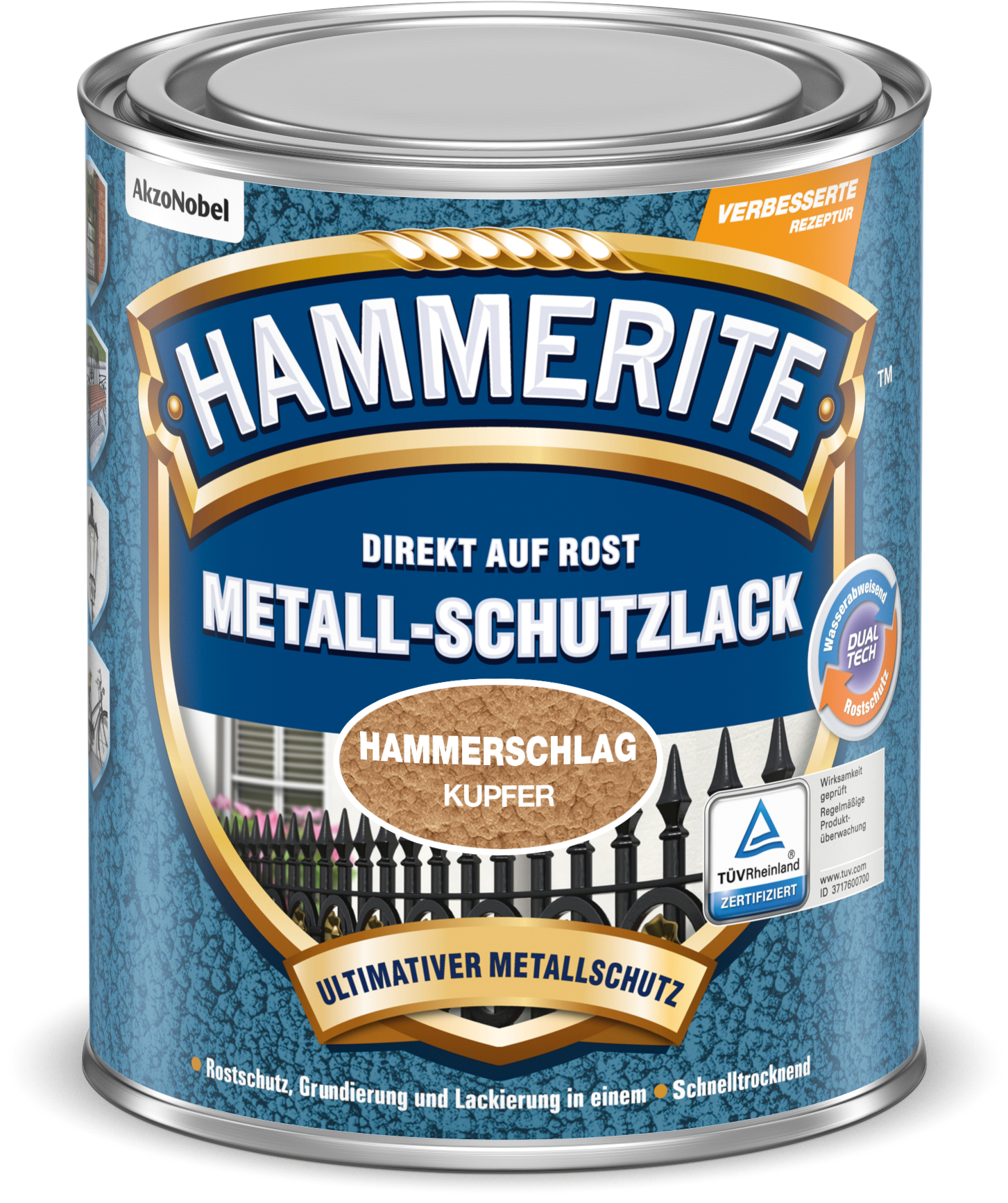 Hammerite Metallschutzlack "Hammerschlag" 250ml | Kupfer