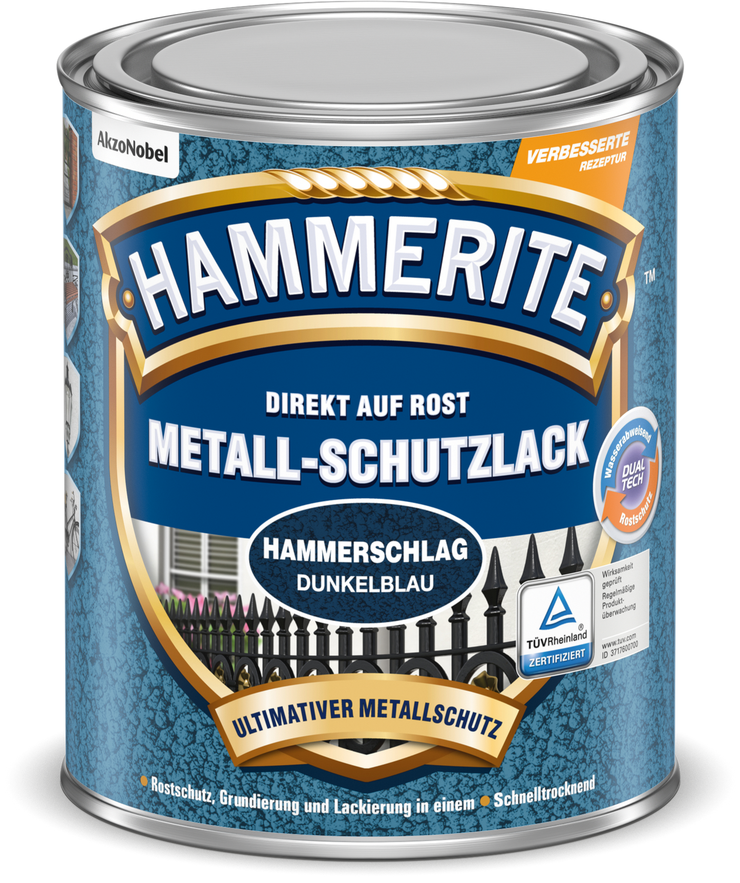 Hammerite Metallschutzlack "Hammerschlag" 250ml | Dunkelblau