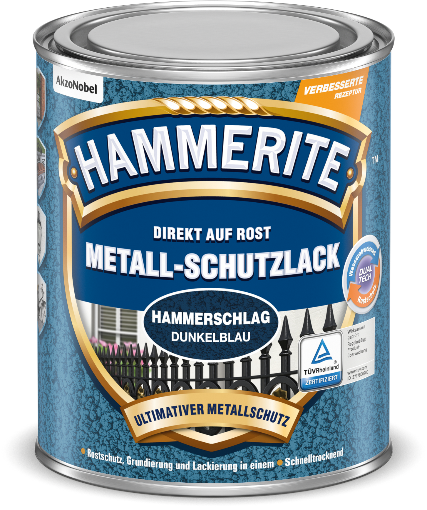 Hammerite Metallschutzlack "Hammerschlag" 750ml | Dunkelblau 