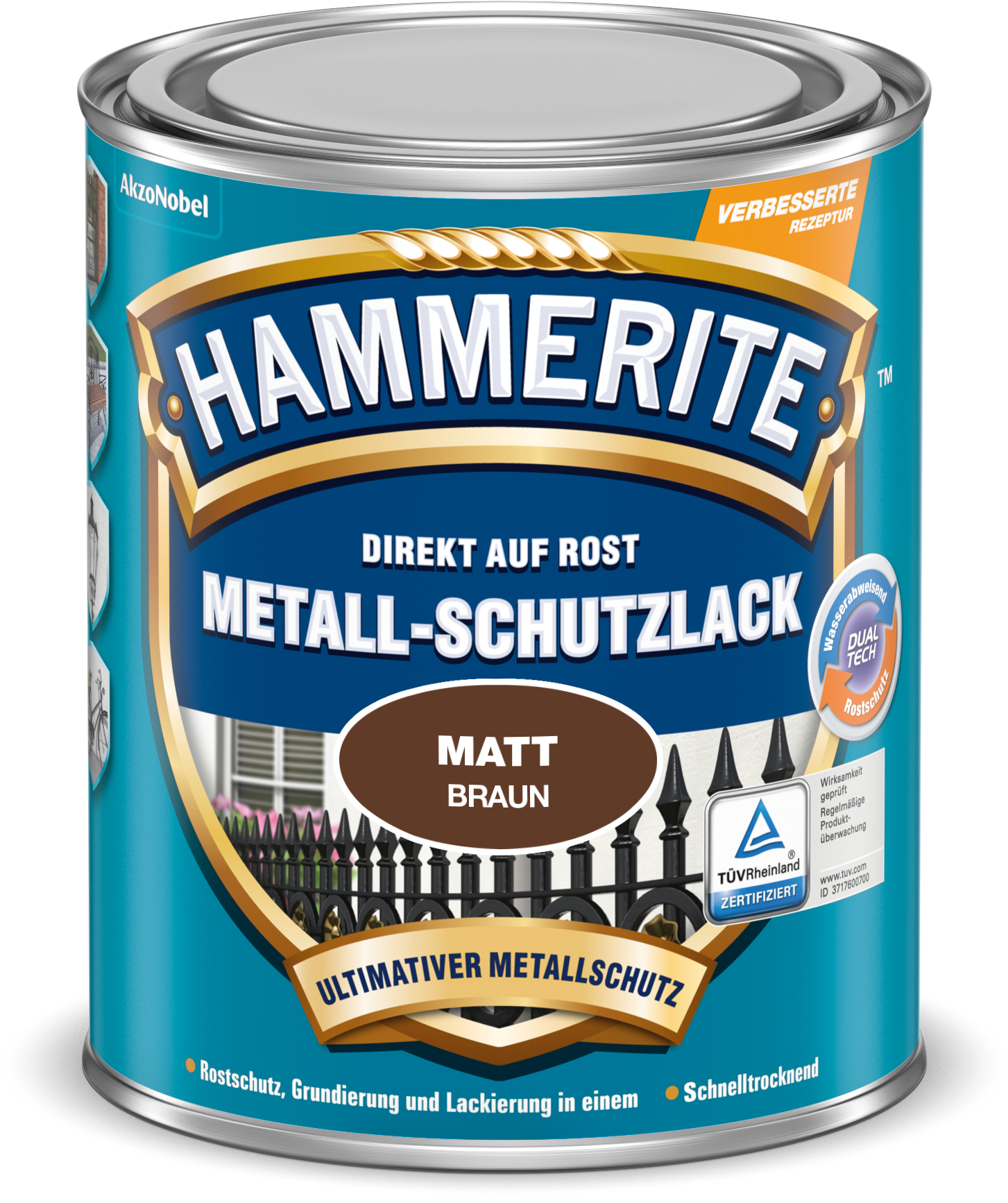 Hammerite Metall-Schutzlack 750ml | Matt Braun
