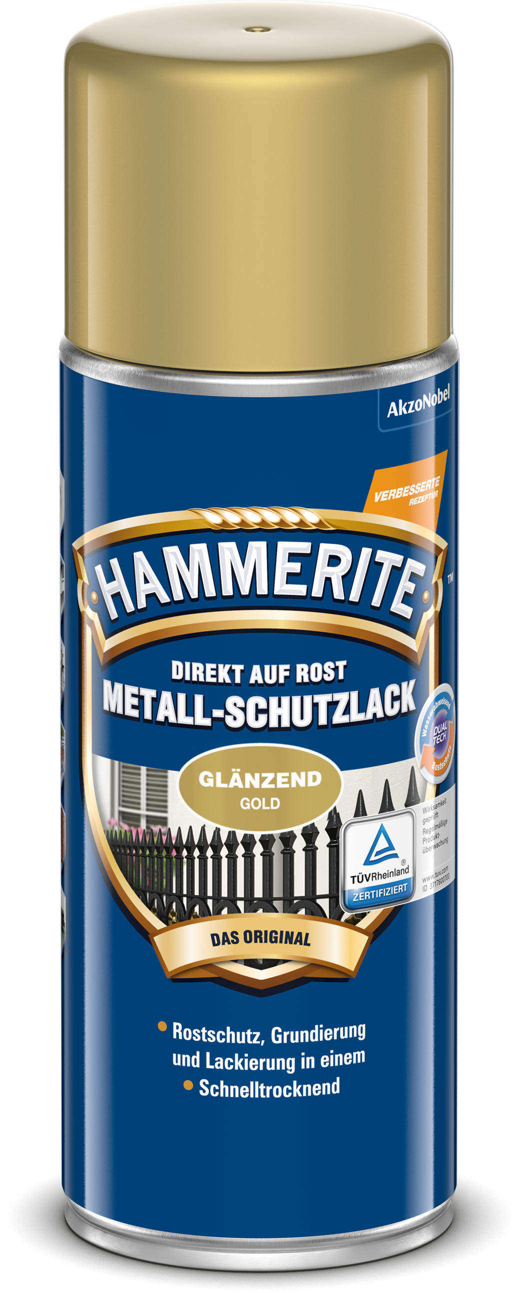 Hammerite Metallschutzlack 400ml | Gold glänzend