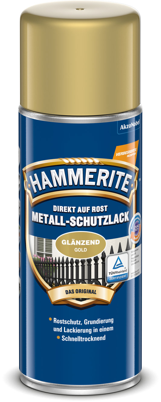Hammerite Metallschutzlack 400ml | Gold glänzend