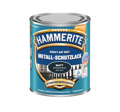 Hammerite Metallschutzlack 750ml | Matt Anthrazitgrau