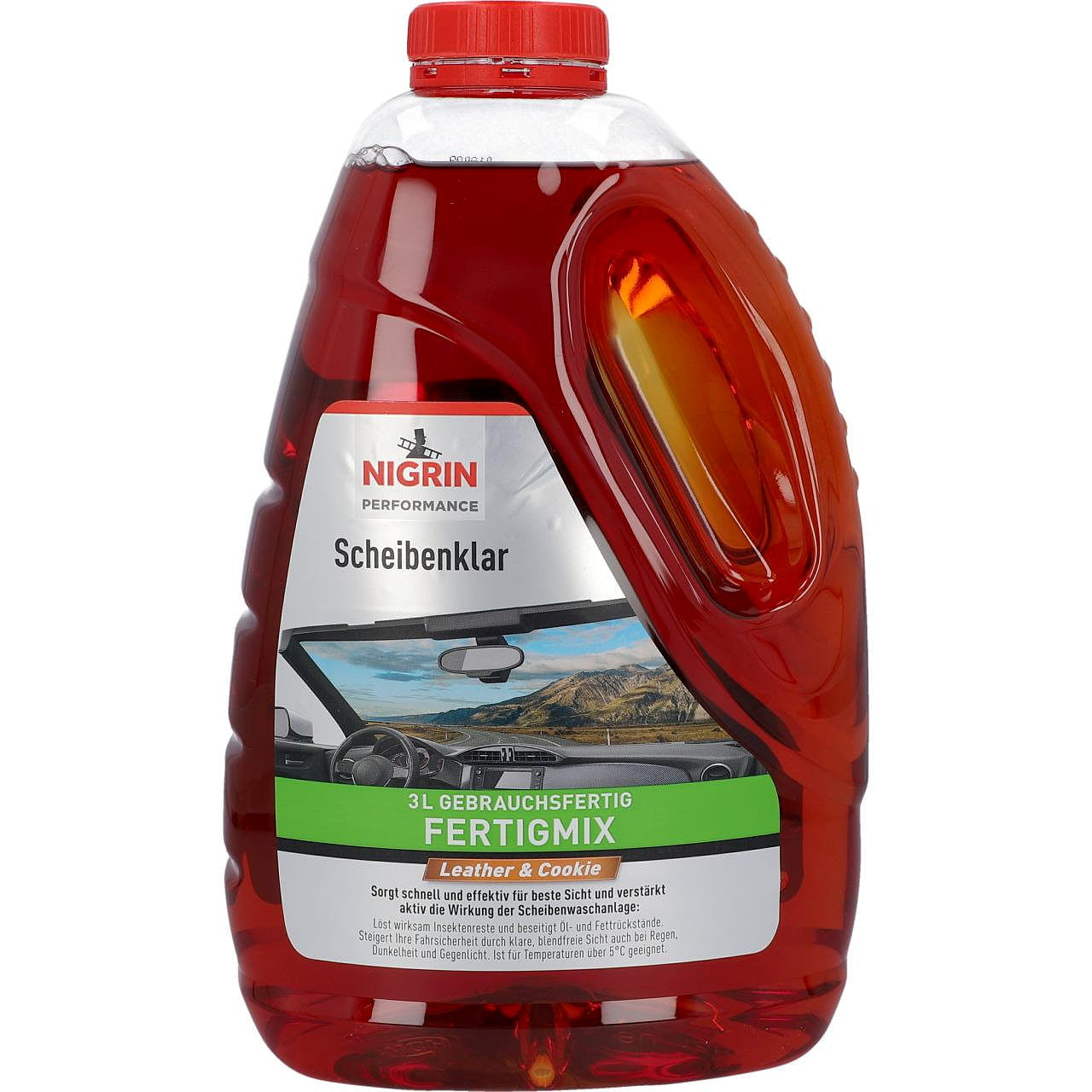 NIGRIN Performance Scheibenklar "Leather & Cookie" Fertigmix 3Liter