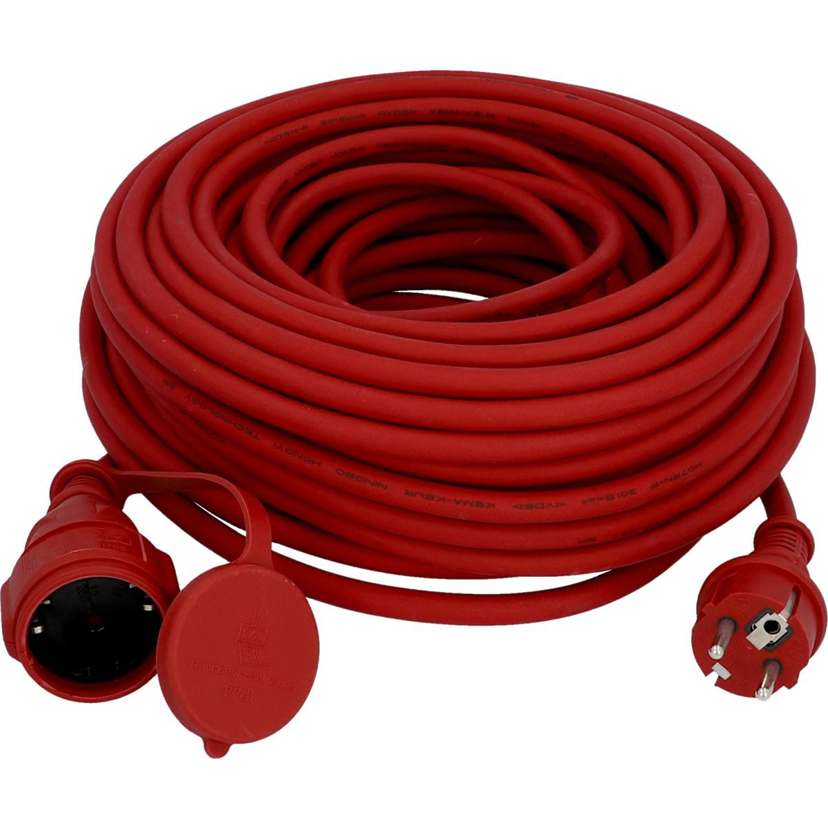 uniTEC Gummi-Verlängerung H07RN-F 3G1,5mm2,25m,rot