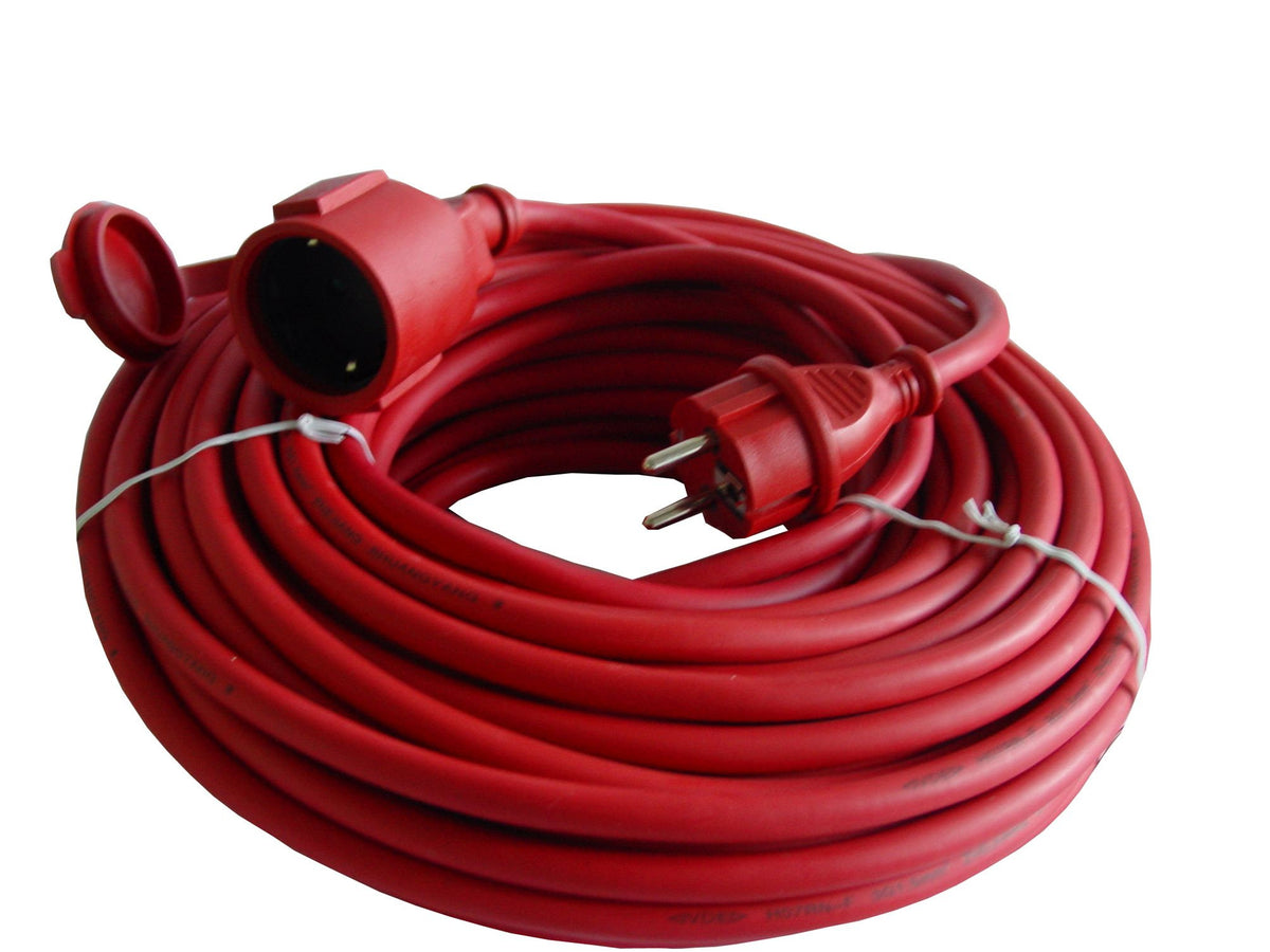 uniTEC Gummi-Verlängerung H07RN-F 3G1,5mm2,25m,rot