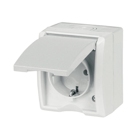 REV AquaForm Feuchtraumsteckdose | IP44 | weiß