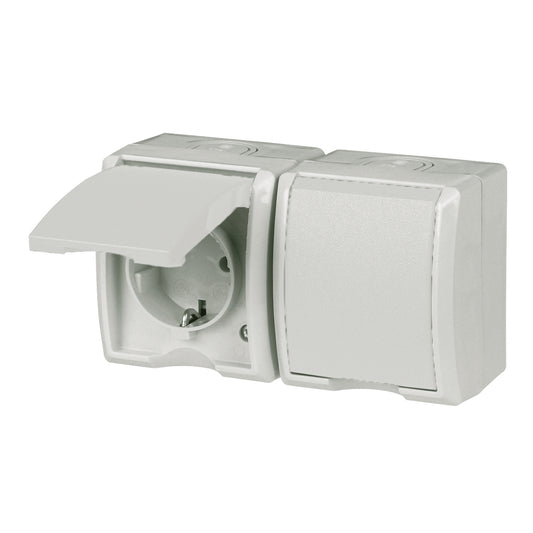 REV AquaForm Steckdose 2-fach Aufputz | IP44