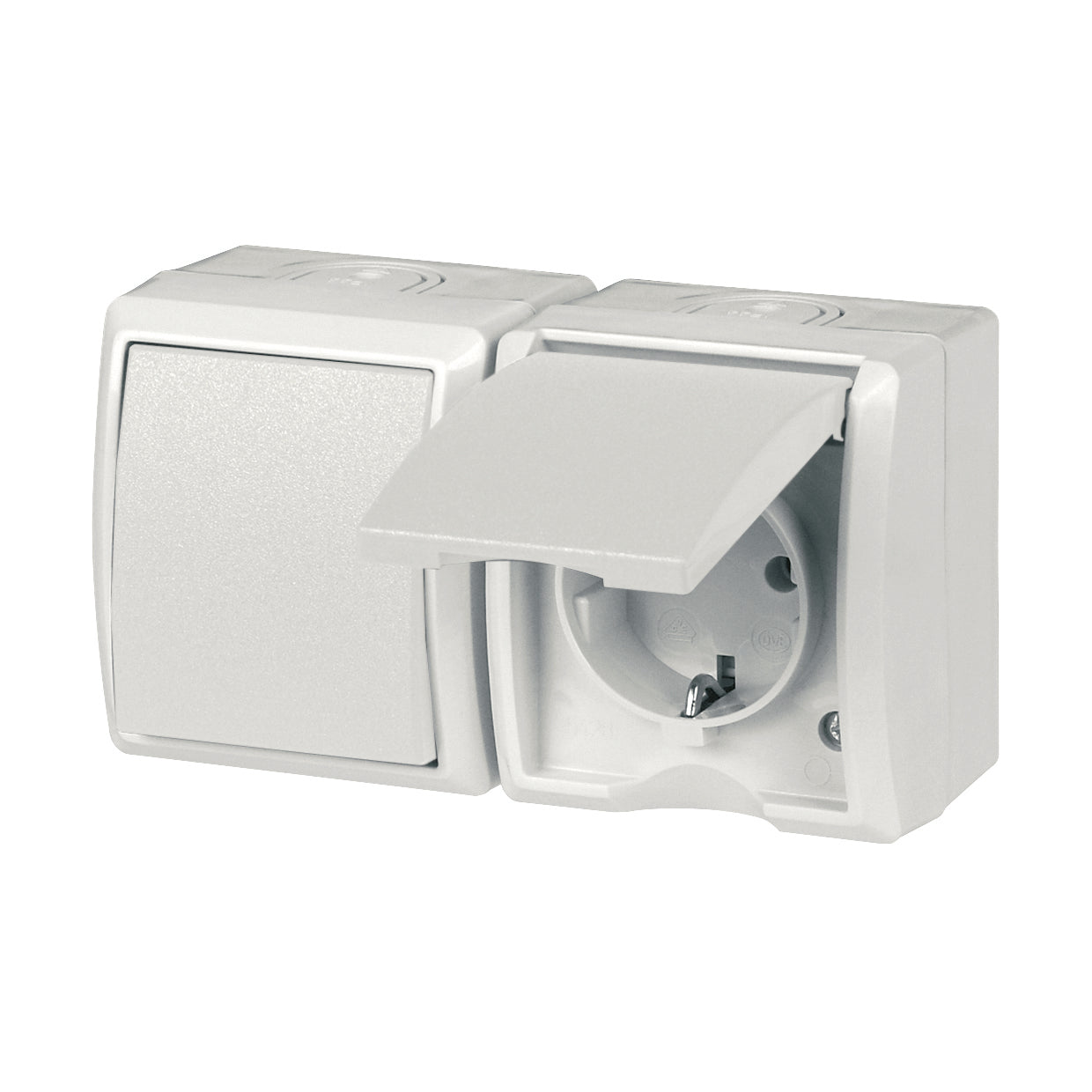 REV AquaForm Steckdose | IP44 | weiß