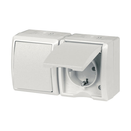 REV AquaForm Steckdose | IP44 | weiß