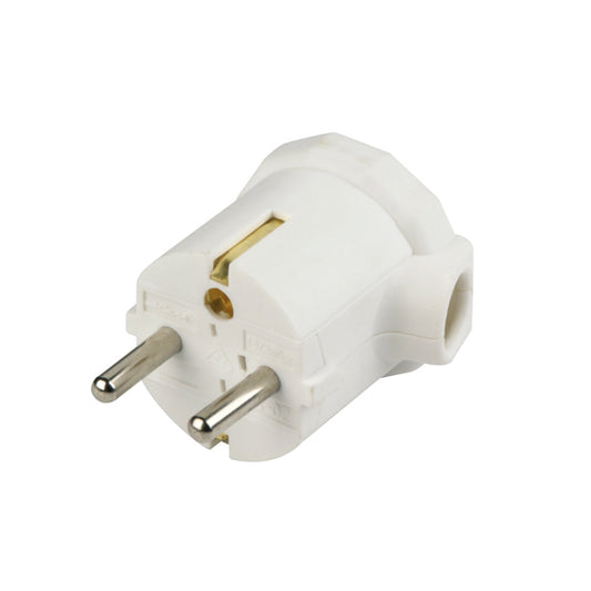 Schutzkontakt-Winkelstecker | Kunststoff | Weiß