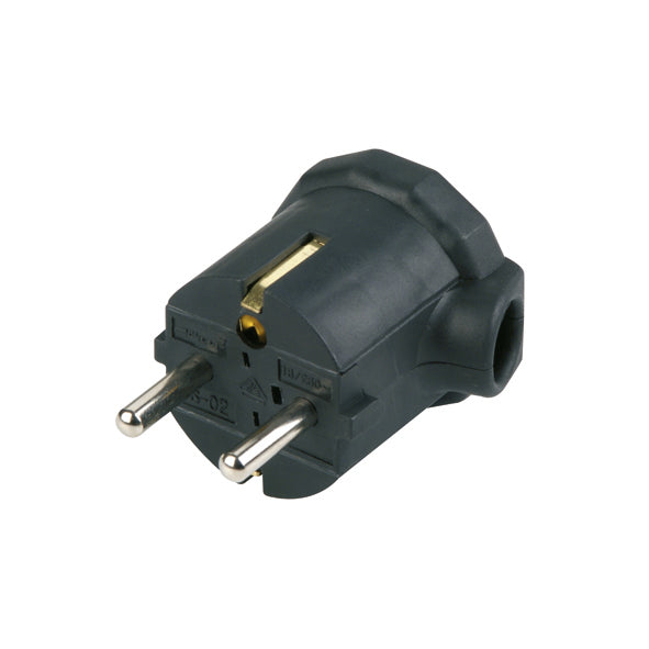 REV Schutzkontakt Winkelstecker | IP20 | 230V | schwarz