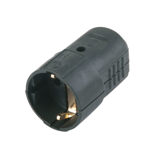 Schutzkontakt-Kupplung | Kunststoff | IP20 | Schwarz